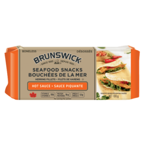 Brunswick<sup>®</sup> Seafood Snacks in Hot Sauce – 100g